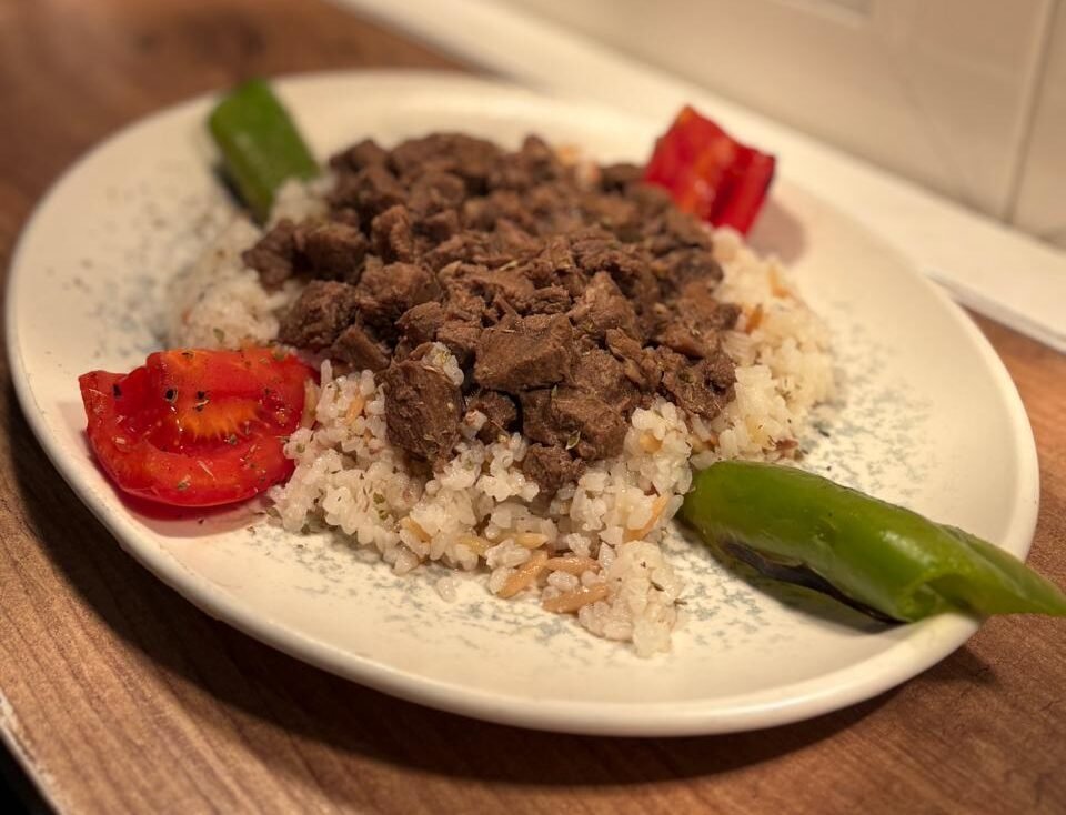 kavurma with rice